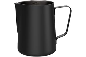 BonVIVO Muvo Bricco Bollitore per Latte e Cappuccino in Acciaio Inox - Pentolino Piccolo Professionale Antiaderente Bollilatte - Lattiera per Latte Art