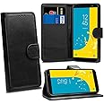Samsung Galaxy J6 2018 J600F Cases - Black Premium Wallet Leather Flip Case Cover For Samsung Galaxy J6 2018 [Card Holder] [Magnetic Closure]