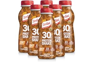 SlimFast Ready To Drink Shake, NEW Salted Caramel Latte Flavour, High Protein Meal Replacement Shakes for Weight Loss and Balanced Diet, Vitamins and Minerals, No Added Sugar, 6 x 325 ml