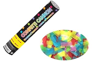 Amscan International Canon à confettis en Papier coloré de 24 cm – 1 pièce, 9902992, Multicolore, 24 x 10 x 24 cm
