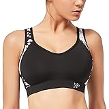 Yvette Sports Bra Strong Hold Large Size Crossed Back Padded Fitness Running Jogging Yoga Bra