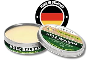 ‎HELIACARE HeliaCARE BIO Holzbalsam - Premium Bienenwachs Holzpflege Möbelpolitur aus Deutschland - Farbloser Möbelbalsam für alle Holzarten im Innenbereich (Balsam 150ml)