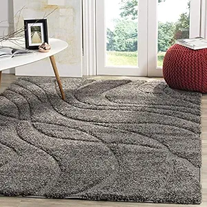 Prinee Home Decors Home Furnishing Modern Shaggy Carpets and Rugs for Hall Offices Kitchens Bedroom Living Room and Cabins for Bedroom Kids Room Floor Home Decor (Light Grey, 4X6 Feet)