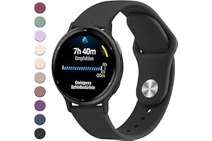 Mugust Garmin Armband für Garmin Vivoactive 5/3, Garmin Vivomove 3/HR/Luxe/Style, Garmin Forerunner 55/245/645, 20mm Silikon Armbänder Sport Verstellbares Ersatz Uhrenarmband