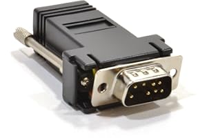 KENABLE RJ45 Femelle Femelle vers 9 Broches Serie DB9 Mâle Fiche Adaptateur [Male Plug]