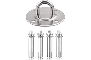YOUTU Gancho de Techo, Soporte de Techo para Saco de Boxeo de Acero Inoxidable de hasta 400 kg, Gancho de Techo Resistente para Hamaca para Silla Colgante, Saco de Boxeo, Entrenador de Cabestrillo