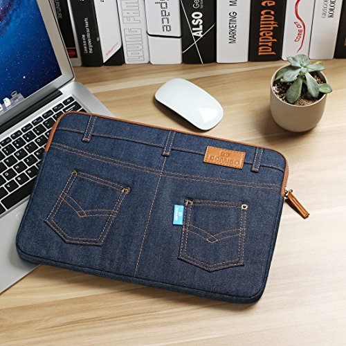 DOMISO 13 – 13.3 Zoll Einzigartiges und Stilvolles Laptop Sleeve Comfort Notebook Schutzhülle Schutzfolie Tasche für 13″ MacBook Pro Retina Display / 13″ MacBook Air / 12.9″ iPad Pro / 13″ MacBook Air / 13.5″ Microsoft Surface Book , Blau - 7
