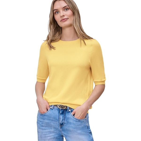 STREET-ONE Silk-Look T-Shirt für Damen in Grün | STREET-ONE STREET-ONE Silk-Look T-Shirt für Damen in Grün | STREET-ONE