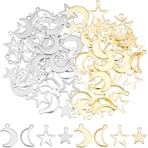 SUNNYCLUE Decorazioni Decorazioni Resina Stella Luna Sole - 4 Scatole Per Nail Art E Crafts Ciondoli Nail Art Cosmos - 7
