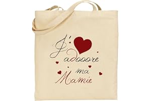 GRAVURE EVENTS Tote Bag - Sac en Toile - Cadeau pour Mamie - Cadeau pour la fête des Grands Mères, Noël, Anniversaire, Fête de Mamy (Sac 3)