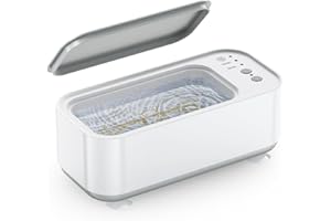 RIGMARK Ultrasonic Jewellry Cleaner, 48kHz Ultrasonic Cleaner, Professional Sonic Cleaner with 3 Modes Digital Timer, One-Touch Operation Ultrasonic Cleaning for Jewellery