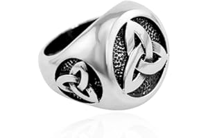 Autiga Freimaurer Ring Herren Edelstahl Keltischer Knoten Masonic Siegelring