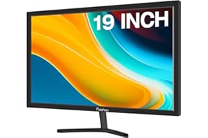 PRECHEN 19 Inch PC Screen 1440 * 900, HDMI, VGA, LED Business Monitor Wide Viewing Angle 170°, Brightness 250 cd/m², Dual Built-in Speakers, 60Hz, VESA, Low-blue Light Computer Monitor, Black