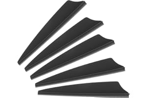 PATIKIL Plumes de flèche, Lot de 100 Plumes de 2,5 Pouces pour Flèches d'arc, Plumes de Bouclier pour Le Tir sur Cible DIY, Noir
