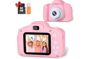 NVGFELIS Macchina Fotografica Bambini, Display HD TFT da 2,0" 1080P, Macchina Fotografica Bambino per il Regalo di Compleanno dei Bambini, con Scheda da 32 GB