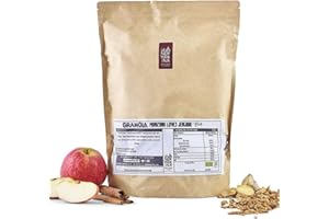 La Newyorkina Granola BIO Manzana Loves Jengibre 1,5kg Con Chips de Manzana y Aceite de Oliva Virgen Extra