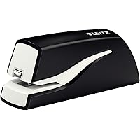 Leitz Elektrisches Büroheftgerät für 10 Blatt, Batteriebetrieb, Inkl. Heftklammern, Schwarz, NeXXt-Serie, 55660095