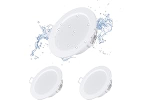 Royana 3x Spots LED Encastrable, 500LM Blanc Chaud Plafonnier Encastré, IP44 Plafonnier Encastré Rond Intérieur, 6W Equivalent 72W incandescence, pour salle de bain/salon/chambre/cuisine