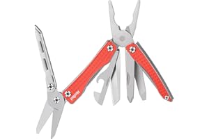 NexTool Mini Flagship Multitool, 10 In 1 Coltello Multiuso Pinza Multiuso Sattrezzo Multifunzione con Coltellino Apribottiglie Forbici Regali per la Festa del Papa, Regalo Festa del Papà-Rosso