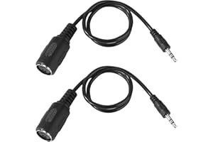 BTFO 2pcs Type-A MIDI to 3.5mm Adapter, 14" MIDI Female to TRS 3.5mm Male Breakout Cable Audio Converter for Keyboards Synths & DAWs