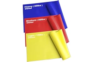 Sportout Fitnessbänder 3er-Set, 2m Ultra Lange Gymnastikband,3 Widerstandsstufen Dehnbänder,Resistance Band Trainingsbänder für Yoga, Ballett, Pilates, Physiotherapie