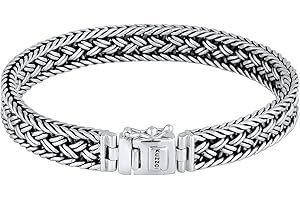 Kuzzoi Budda srebrna bransoletka dla mężczyzn, ręcznie wykonana bransoletka z prawdziwego masywnego srebra wysokiej próby 925, luksusowa bransoletka męska z grawerunkiem, szerokość 10 mm, waga 38 g