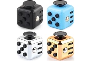 Steemjoey Lot de 4 Cube Toy Jouet sensoriel Fidget Toy pour soulager Le Stress et l'anxiété Jouet tuant Le Temps Jouet à Doigt pour Le Bureau, la Salle de Classe Jouet Cadeau pour Adultes Enfants