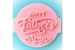 1066 Factory 'Fathers Day' Embosser Stamp for Icing Fondant Frosting Sugar Paste Cupcake Cake Cookie Baking Decoration (Pattern 4)