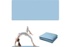 RICHDMI Tappetino da Yoga Pieghevole, 183 x 61cm Materassino Fitness Pieghevole, Antiscivolo in TPE Spesso 4MM Facile da Piegare Antiscivolo, Portatile, Leggero Per Palestre | Casa E Yoga
