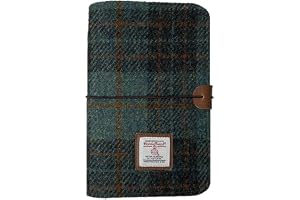 Harris Tweed A6 6 ringar påfyllningsbar pärm anteckningsbok handgjort ullskydd
