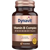 Dynavit Vitamin B Complex 50 Kaps&uuml;l - Enerji - B Kompleks (B1, B2, B3, B5, B6, B12 Vitaminleri)