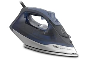 Tefal Express Steam, Steam Iron, 190 g/min Steam Boost, 45 g/min Continuous Steam, 270 ml Water Tank, 2600W Power, Non-Stick Durilium Airglide Soleplate, Auto Shut Off, Blue and Grey, FV2882