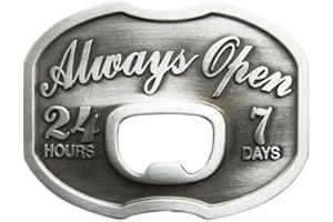 JEANSFRIEND New Vintage Always Open Beer Bottle Opener Hebilla del cinturón Belt Buckle