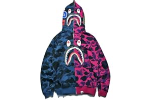 LIAOPUFUS Sudadera Shark con Capucha Hombre Pullover Deportivo de Moda Estampada