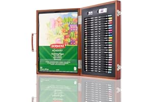 ‎DERWENT ACADEMY Derwent Academy Mal-Geschenkset in Holzbox, 27-teiliges Künstlerset mit Buntstiften, Pastellkreiden und Zubehör, Ideal zum Zeichnen, Skizzieren und Basteln, Für Hobbykünstler, 305950
