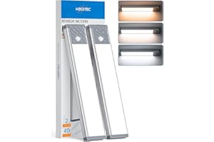 HIBOITEC Luce Sottopensile Cucina Led con Sensore Movimento, Dimmerabile Ricaricabile Luci Led Armadio, Led Sottopensile Cucina Senza Fili per Armadio Corridoio (3 Temperature di Colore, 22,5CM)