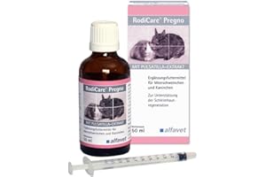 alfavet RodiCare Pregno, wspomaga procesy hormonalne w przypadku pozornej ciąży małych gryzoni, suplement diety, 50 ml ze strzykawką dozującą