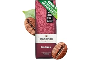 HOCHLAND-KAFFEE Hochland Kaffee - Colanka® - 250g Kaffee (ganze Bohne) - 100% Arabica - naturmild - Harmonisch und Aromatisch - ideal für Filterkaffee