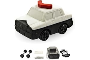 Gomme blanche en forme de voiture de police, par Iwako