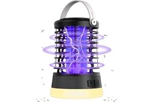 TFORT Insektenvernichter Mückenschutz Elektrischer Fliegenfalle - Wasserdichter IPX6 Mückenfalle mit USB-Lade- für Draussen, Mückenlampe mit Aufhängehaken für Camping, Garten, Balkon und Schlafzimmer