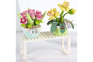 leyun Bukiet kwiatów, sztuczne kwiaty, zestaw dla dorosłych, dekoracyjne akcesoria do domu, pomysł, kolekcja botaniczna, zestaw do budowy cegieł budowlanych, nie jest kompatybilny z Lego