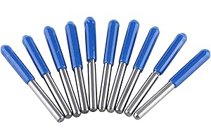 FTVOGUE 175mm / 1/8"Fraise, Fraises cylindriques Fraises en bout avec foret CNC Fraise Double Fraises pour outils de coupe, Paquet de 10