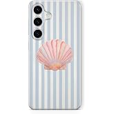 Multitronic Samsung Galaxy A55 ile Uyumlu Deniz Kabuğu Desenli Şeffaf Telefon Kılıfı
