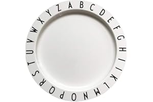 design letters Eat & Learn Plato irrompible Para niños | Tritan Plato para Bebe | Desayuno Plato Diseñado en Dinamarca | sin BPA/BPS Plato de cena | Vajilla Para Niños Apto para lavavajillas