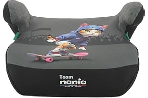 Nania – Rehausseur fixations isofix ALPHIX 126-150 cm R129 i-Size – Pour les enfants de 8 à 12 ans – Fabrication Française - Avec accoudoirs