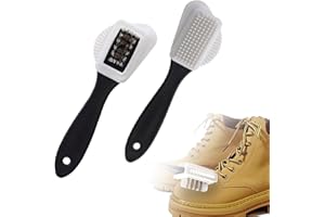 ‎ZOETEKWAY ZoeTekway Zestaw 2 szczoteczek do czyszczenia zamszowych butów, 4-stronne szczoteczki wysokiej jakości, szczotka krepowa, zestaw do czyszczenia butów