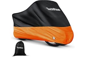 TechRise Funda Bicicleta para 2-3 Bicicletas, Funda Bicicleta Exterior Impermeable Anti Viento Polvo UV con Orificios de Cerradura y Bolsa de Almacenaje para Bicicletas de Montaña/Carretera