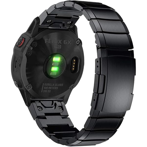 Bracelet Titane Pour Montres Garmin - 22mm Avec Fermoir Rapide - Argent