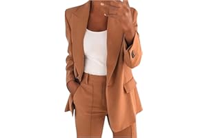 KOBILEE Completo Donna Elegante Tailleur Blazer Completa Completo Tailleur Pantaloni e Giacca Taglie Forti da Cerimonia Tailleur Pantalone Estivo Curvy Ufficio e Lavoro Tuta Due Pezzi