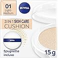 NIVEA Q10 Plus Anti-Age 3in1 Skin Care Cushion 15ml, Crema colorata viso idratante e anti-età, Crema Viso antirughe e BB crea